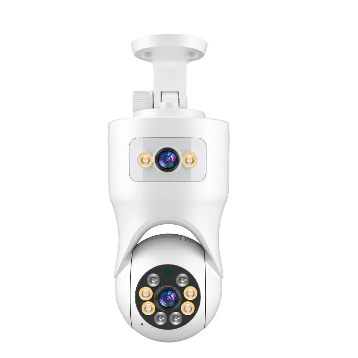 Cámara de Vigilancia Gun-Ball para Seguridad con Sensor 4MP SC233a, Codificación H.265 AI, Visión Nocturna IR-CUT, Audio Bidireccional, Detección Humana, Almacenamiento 128GB, Conectividad Wi-Fi y Ethernet, Protección IP66 - 1