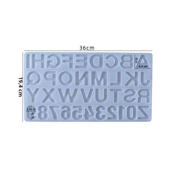Molde De Silicona Para Alfabeto Y Joyería Digital Molde De Resina Para DIY Molde De Chocolate Para Alfabeto Ideal Para Manualidades - 1