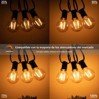 Luces De Cadena LED G40 Para Decoración Exterior Bombilla De Vidrio Amarillo 1.5W Dimmable Para Patio Fiesta Calle Jardín IP44 Impermeable - details 5