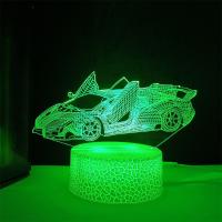 Lámpara De Noche En Forma De Coche Con Ilusión 3D LED Para Niños 16 Colores Con Control Remoto Decoración Para Dormitorio Regalo De Navidad Y Cumpleaños - details 1