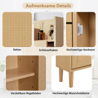 Armaro para Zapatos de Madera de Ingeniería-Ideal para entradas de madera-3 Puertas inclinadas Y 1 - details 2