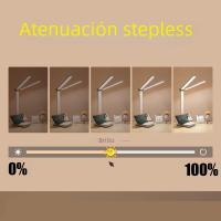 Lámpara De Escritorio LED Táctil Recargable USB Con 3 Niveles De Iluminación Protección Ocular Plegable Para Dormitorio Lámpara De Noche Para Mesa Al Final Del Camastro - details 9