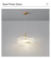 Lámpara Colgante Nórdica LED Para Iluminación Interior Decoración De Hogar Comedor Sala De Estar Escaleras Material Acryl Y Hierro Fuente De Luz LED - details 11