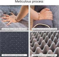 Sofá cama para perros pequeños con doble reposacabezas, espuma de huevo, funda lavable, sofá cama, cojín antideslizante para perros. - details 2