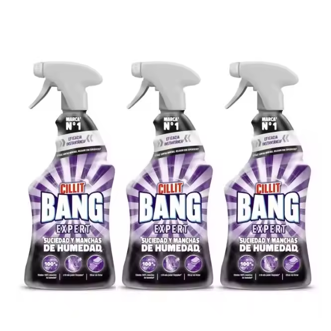 Cillit Bang Expert Manchas de Humedad y Suciedad Pistola pulverizadora 750ml (Pack 3 unidade) - 1