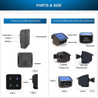 HTZSAFE Sistema De Alarma Para Acceso Solar Sin Cable 400 Metros Sensor De Movimiento Resistente Al Clima Para Seguridad Exterior DIY - details 2
