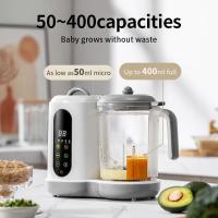 【🏰Corpus Christi】Triturador de alimentos para bebés 2 en 1, 1 litro de capacidad, 2 velocidades, automático, sin BPA, ideal para purés y alimentos infantiles, blanco - Incluye jarra graduada y cuchilla de acero - details 6