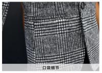 Chaqueta De Moda Para Hombres Estilo Británico Trasnochada Elegante Y Casual Ajustada Con Cuadros Para Bodas Y Trabajo - details 13