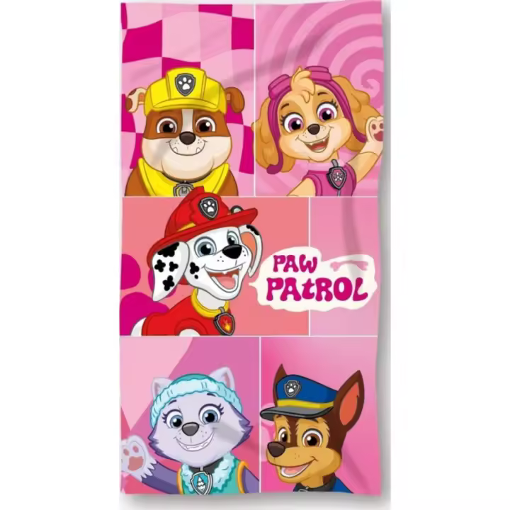 Paw Patrol Toalla Playa Piscina BAÑO La Patrulla Canina con Chase, Marshall, Rubble, Everest y Skye - 140 x 70cm Certificado Calidad: Oeko-Tex - 1