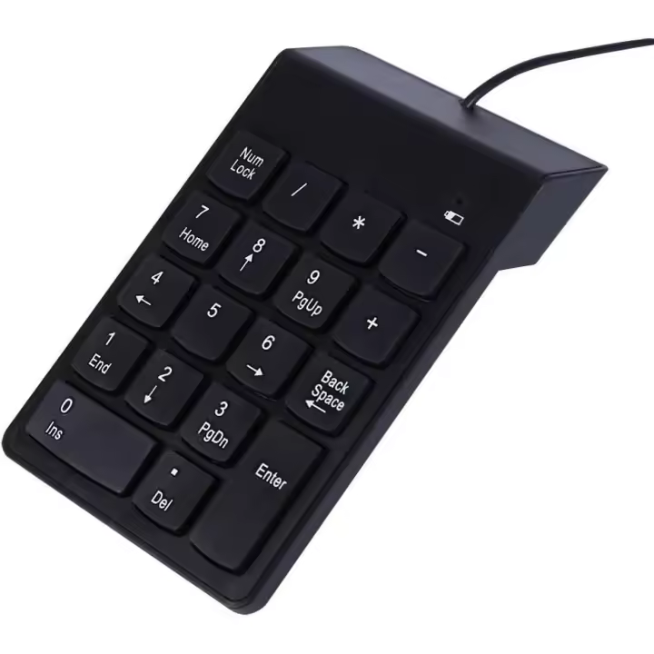 Mini Teclado numérico USB Teclado numérico USB Mini Teclado numérico Teclado numérico de 18 Teclas para computadora portátil PC de Escritorio Pro - 1