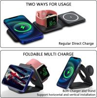 Cargador inalámbrico 3 en 1 de 15 W, estación de carga magnética rápida y plegable para iPhone 14 Pro Max/14/13/12/12 Pro/SE/11/XS, Samsung Galaxy, iWatch, AirPods Pro 2 - details 0