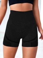 Shorts De Yoga Para Mujer Talla M-L Cintura Alta Shorts De Gimnasio Levantamiento De Glúteos Running Sportswear Polyester Spandex - details 17