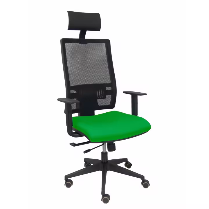 Silla de Oficina Ergonómica Piqueras Y Crespo con Brazos Regulables y Cabecero en Verde Bali - 1