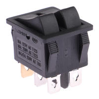 Interruptor Doble Rocker Con Luz ON/OFF 6Pines Botón De Poder Para Placa De Hornear Y Calentador Eléctrico 16A~250V AC Material Plástico - details 3