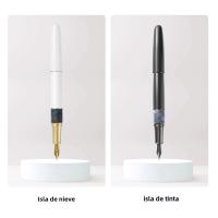 Nueva RIIMOO 518 Pluma Fuente De Metal EF F Nib Minimalista En Negro Y Blanco Regalo De Negocios De Alta Gama Suministros De Escritura Para Escuela Y Oficina - details 3