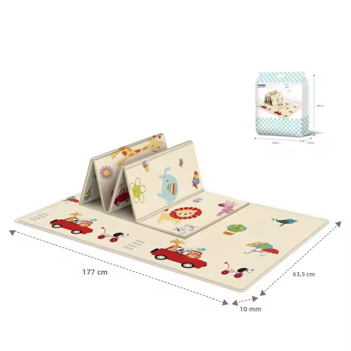 Alfombra De Juego Para Bebé Plegable Y Impermeable Para Viajes Y Actividades En Casa Playa Y Camping Alfombra Educativa Para Niños De 0-6 Años - 1
