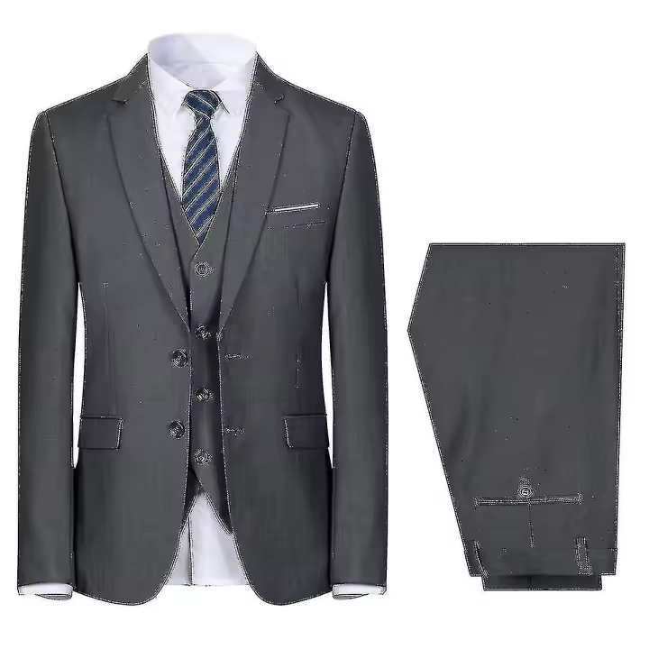 Mens Suit Wedding Party Dinner 3-pieces Suit Blazer Vest Pants 9 Colors - 1