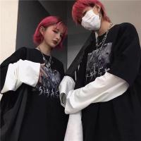 Camiseta Oversized Y2K Emo Para Hombre Verano Estilo Coreano Harajuku Streetwear Dark Academia Hip Hop Alt Con Mangas Largas - details 5