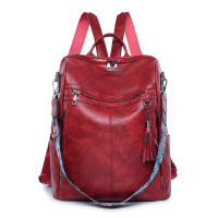 Nueva mochila multifuncional de cuero suave para mujer, estilo retro informal, sencilla y versátil, mochila de PU de gran capacidad - details 1