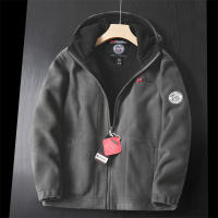 Chaqueta De Piel De Oveja Gruesa Para Hombres Invierno 2024 Casual Cuello En V Cierre De Cremallera Manga Regular Con Capucha Diseño De Moda Adecuada Para Esquí Y Exterior - details 6
