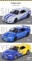 Modelo De Coche Deportivo GTR34 De 1:32 En Aleación De Metal Con Absorci\u00f3n De Choque De Cuatro Ruedas Luces Y Sonido Geniales Decoraciones De Escritorio - details 2
