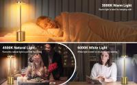 Lámpara De Noche Recargable LED Creativa Con Tres Colores Toque Metálica Para Decoración De Barra Exterior Y Dormitorio - details 8