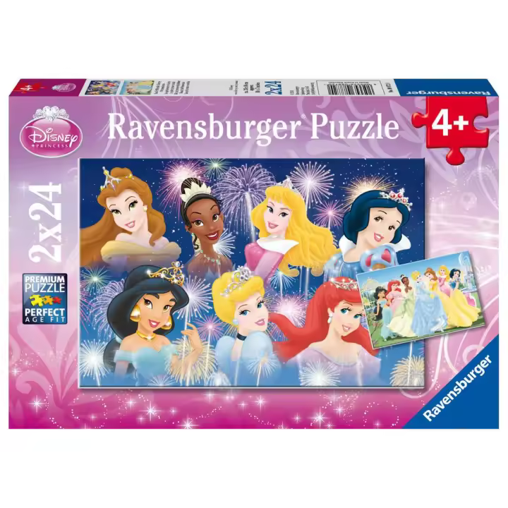 RAVENSBURGER PUZZLE 2X24 PIEZAS DISNEY PRINCESS 2 X 24 PIEZAS 19x27x3 Cms. - 1