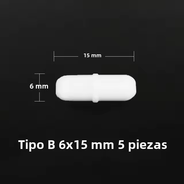 5 Pcs Barra Magnética De Laboratorio Cilíndrica Resistente a La Corrosión Mezclador Magnético Tipo A/B/C Para Química Educativa - 1