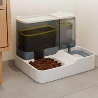 Dispensador Automático De Alimentos Para Gatos Gran Capacidad Con Cuenco De Agua Para Mascotas Contenedor Para Alimentos Secos Y Húmedos Separación De Alimentos Y Agua - details 1
