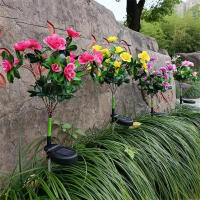 Luces Solares LED Impermeables De Flor De Azalea Para Jardín Patio Decoración De Camino Luz De Paisaje Exterior Regalo Decorativo Mejor - details 10