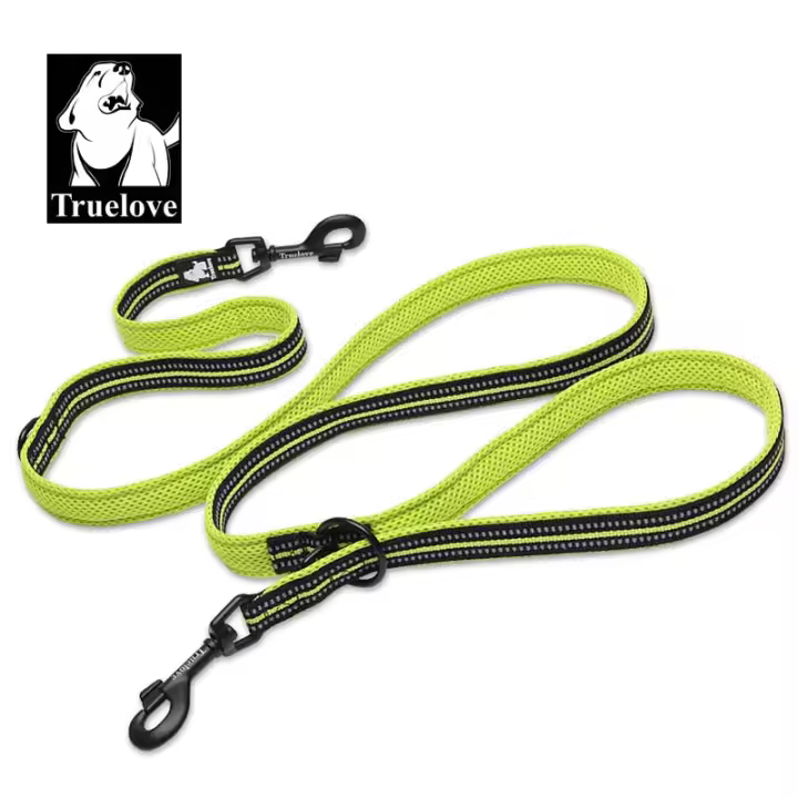 Truelove 7 In 1 Multi-Function Adjustable Dog Lead Hand Free Pet Training Leash Reflective Multi-Purpose Dog Leash Walk 2 Dogs - 1