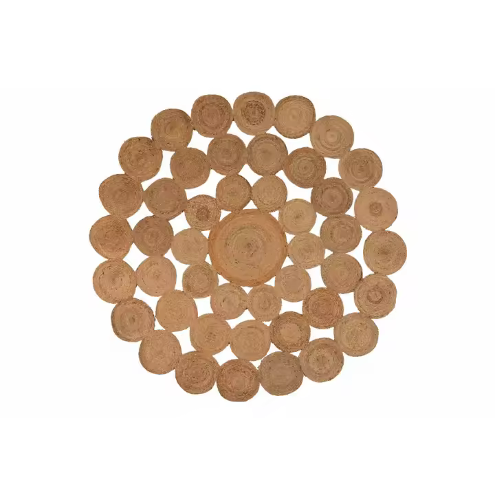 Adda Home Alfombra Yute Natural 220x220 Cm - Decoración Hogar - 1
