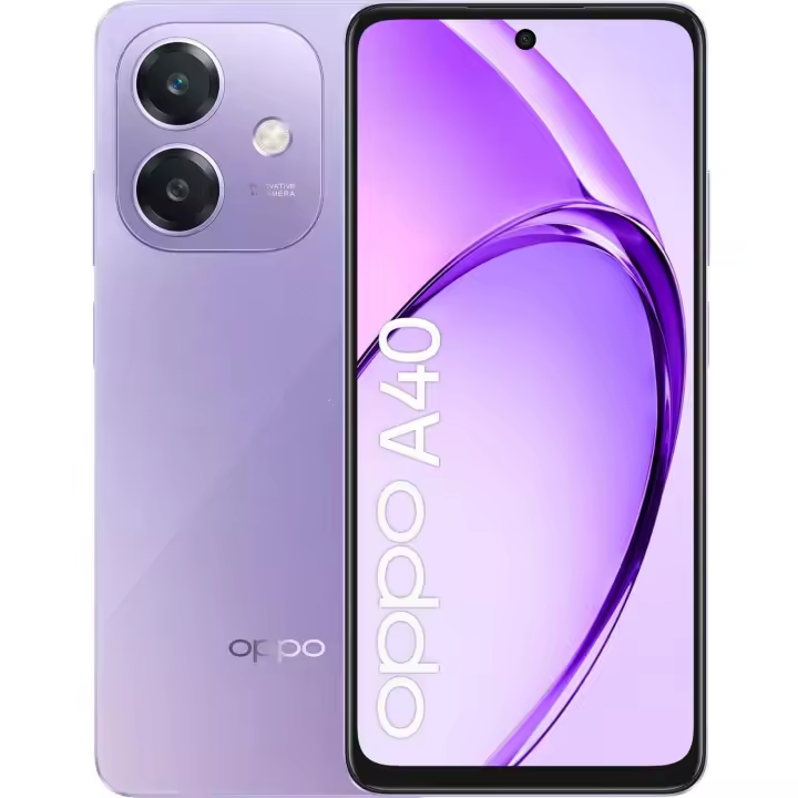 OPPO Smartphone A40 4G Starry Purple Snapdragon 6s Gen1 4GB+128GB|Pantalla 6.67" HD+ 90Hz | Cámara 50MP | Batería 5100mAh SUPERVOOC 45W - 1