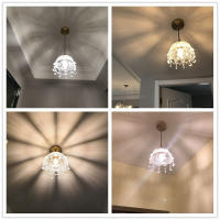 Lámpara Colgante De Cristal Retro Francés En Metal Para Dormitorio Y Pasillo Luces De Pasillo Y Aisles Lámpara De Noche De Lujo Con Cristal Brilloso - details 4