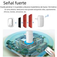 Campana De Puerta Inalámbrica a Energía Cinética Impermeable Sin Batería Con 38 Sonidos Y Volumen Alto Self-Powered Door Bell - details 4
