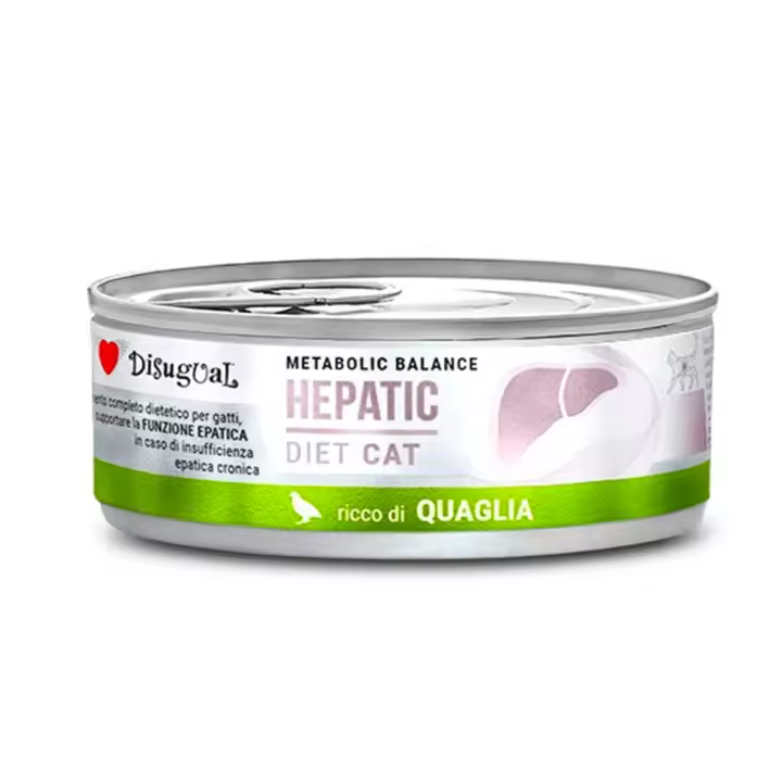 Disugual Diet Cat Hepatic Latas para Gatos con Codorniz - 12 unidades x 85 gr - 1