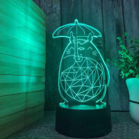 Lámpara De Escritorio Creativa 3D Totoro Con Luz Nocturna Cambiable En 16 Colores Decoración De Habitación Regalo Para Niños - details 6