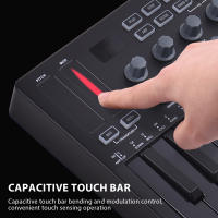 Teclado MIDI Controlador 25 Teclas Recargable Machine Maker De Pads De Toque RGB Con Engranajes Asignables Y Botones RGB Para Electrónica De Música - details 6
