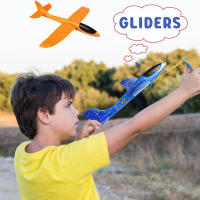 Avión De Tiro De Espuma De Goma 13.5'' Juguete De Catapulta Para Exteriores Regalo Para Niños Avión Saltarín Sin Batería Apto Para Edades 3-18+ - details 0