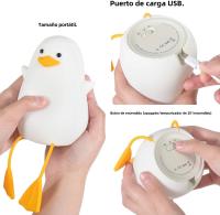 Lámpara Nocturna LED De Silicona/Madera Para Niños Con Sensor Táctil Y Cargador USB Animal Cartoon (Pájaro/Pato/Conejo) Luz De Dormir Para Habitación - details 10