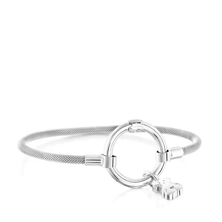 Pulsera Oso de Plata esterlina s925, pulsera Tejida en alambre de Maple de moda, pulsera de Plata para Mujeres europeas y americanas - 1
