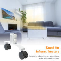 Soporte Universal Para Calentador Eléctrico Con Ruedas Y Pies De Hierro Metálico Accesorios De Sistema De Calentamiento Fácil De Instalar - details 3