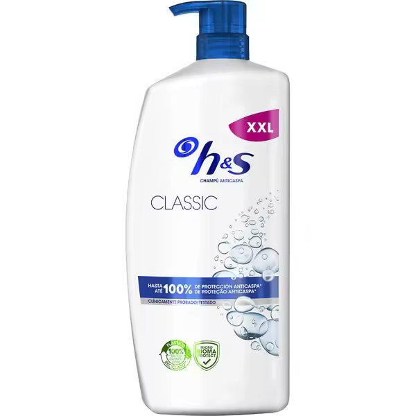 PACK 3 UNIDADES Champú H&S Classic 1L con dosificador - 1