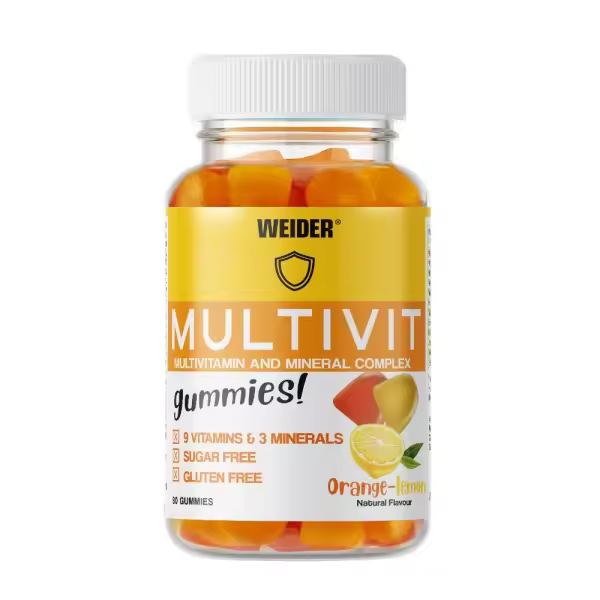 Weider - UP Multivit Up - 80 gominolas - Multivitamínico en gominolas - 80 gominolas de UP Multivit Up - Aporta vitaminas y minerales en formato de gominolas. - 1