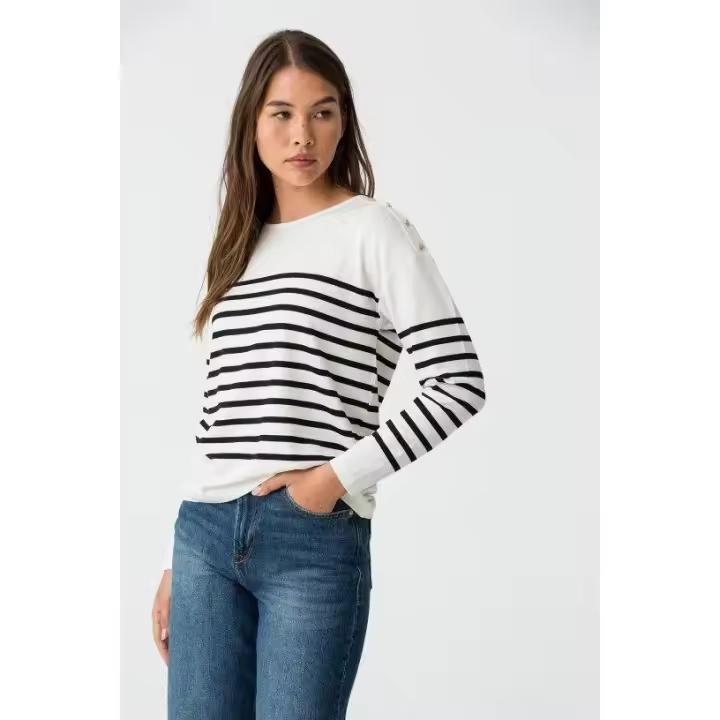 Jerséis Marcas Mujer Ropa Tiffosi Tiffosi mujer Camisetas y tops  Jersey -Tiffosi- Venice_2 blanco - 1