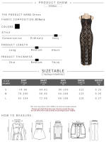 Vestido Largo De Encaje Transparente Para Mujer Vestido Bodycon Elegante De Noche Sin Espalda Con Corte En La Espalda Vestido De Calle Elegante Para Club - details 0