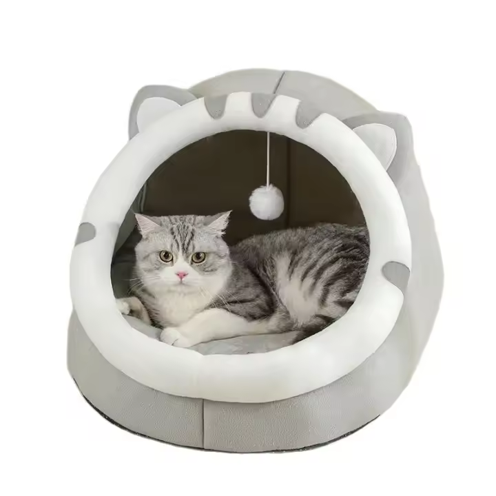 Casa De Gato Caliente Super Silla Para Mascotas Almohadilla De Cueva Para Gatos Y Perros Pequeños Cubierta De Algodón 100% - 1