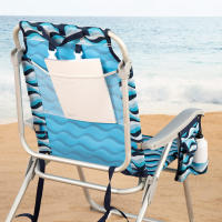 Aktive - Pack 2 sillas de playa XL plegables, aluminio y poliéster, 5 posiciones, antivuelco, asas mochila, bolsillos, color azul, modelo Aruba - details 4
