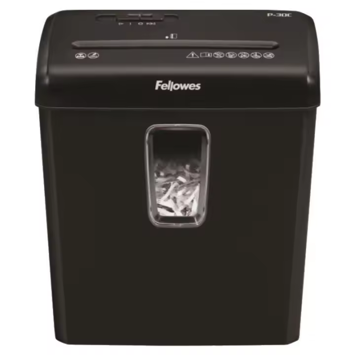 Destructora Fellowes P-30C/ Corte en Partículas de 4 x 34mm/ Negra - 1