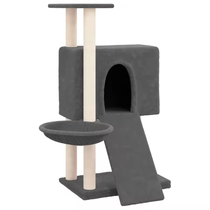 Rascador para Gatos with postes de isal gris obscura 96 cm - 1